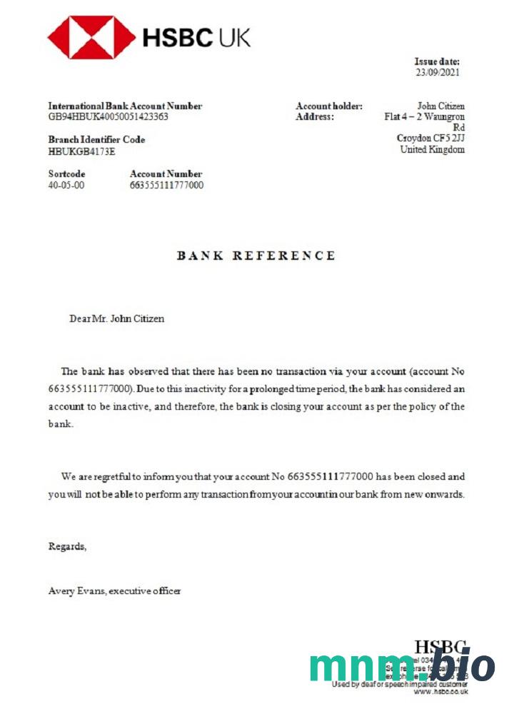 United Kingdom HSBC closure reference2